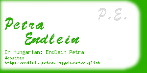 petra endlein business card